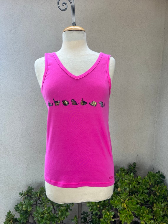 Cat Pusteblume Vintage Tank Top | Katzen Liebhaber T-Shirt Retro Design