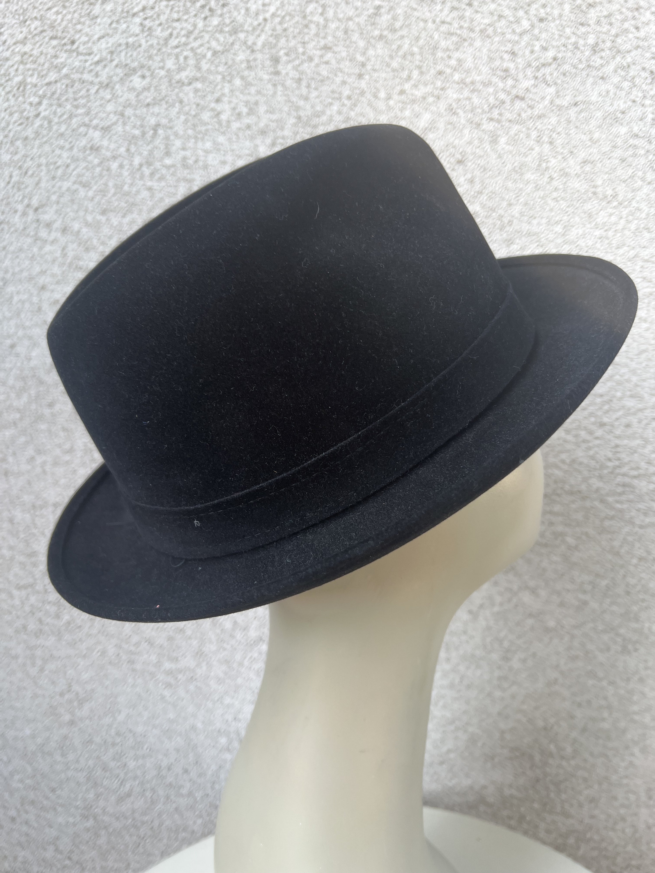 Vintage Pierre Cardin Wool Fedora Hat - Jet Black, Size 7 3  display picture 1