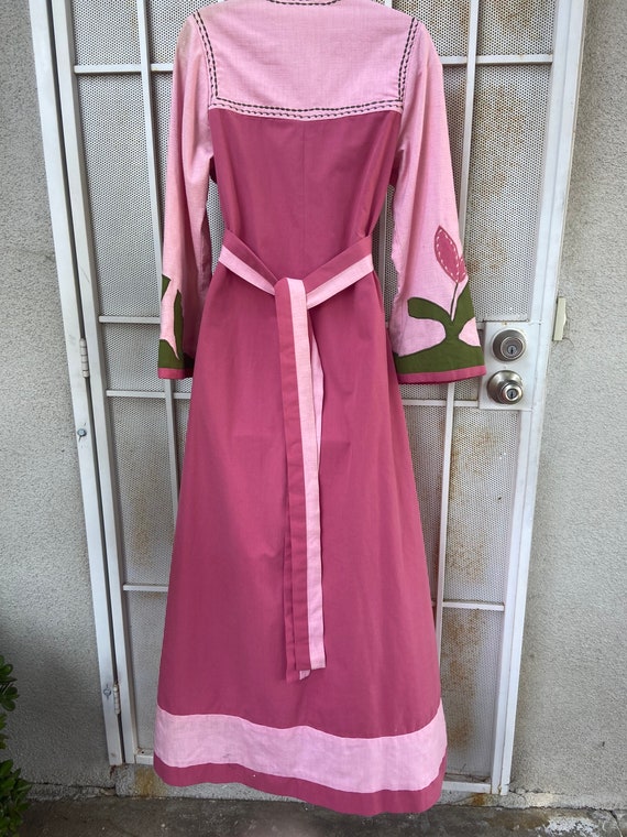 Vintage bohemian custom made kaftan long dress pi… - image 2