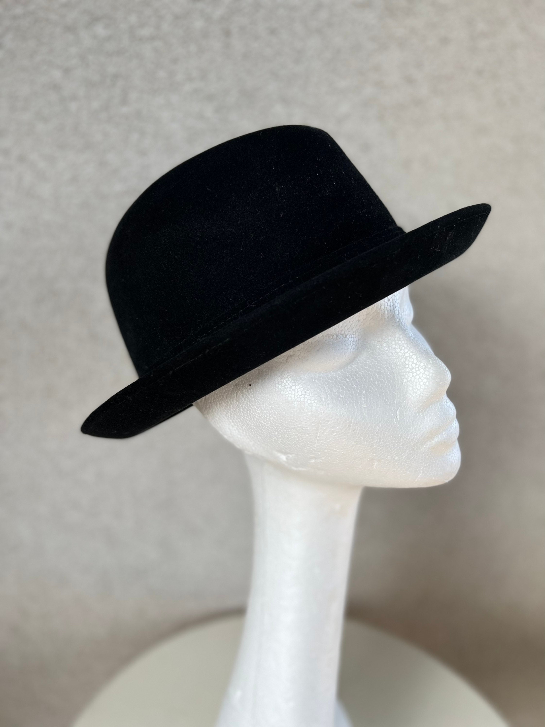 Vintage Pierre Cardin Wool Fedora Hat - Jet Black, Size 7 3  display picture 2