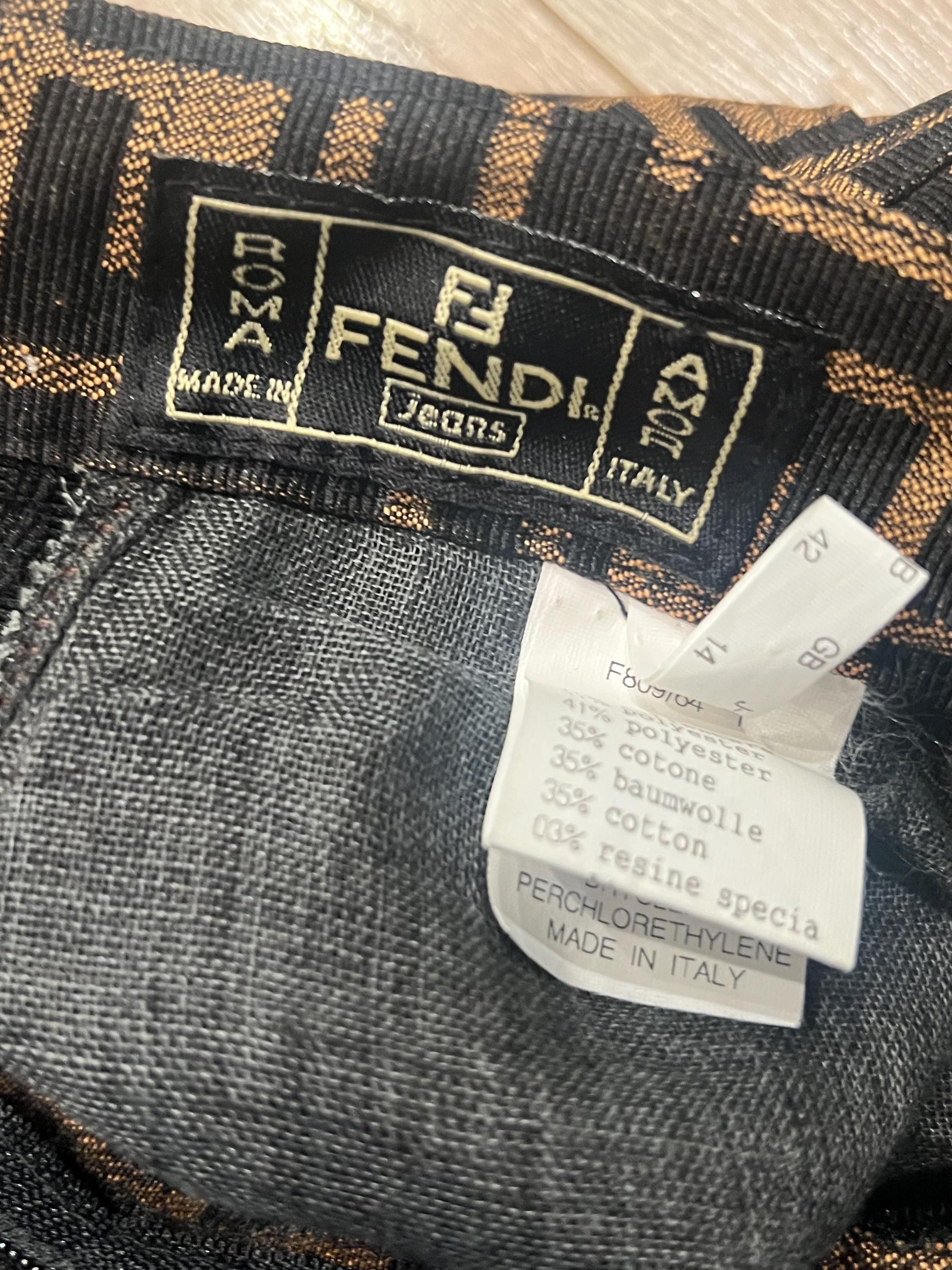 カットソー　FENDI jeans FENDI pattern-jacquard Jeans | Blue | FARFETCH