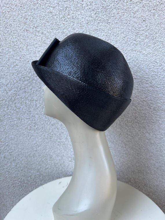 Borsalino Italy Black Wool Cloche Hat Women’s Vintage Sculpted Design Otti Moll Borsalino Italy Black Wool Cloche Hat Women main image 4