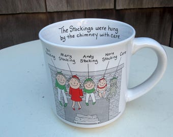 Vintage Ceramic Mug humor Christmas stockings are hung by Dale Recycled Paper Products