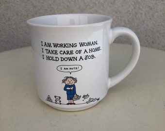 Vintage mug by Dale office humor Women working at office home is Nuts