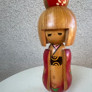 Vintage Japanese Kokeshi girl wood doll Creation Sosaku Hajime Miyashita 9 image 7