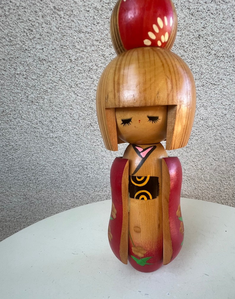 Vintage Japanese Kokeshi girl wood doll Creation Sosaku Hajime Miyashita 9 image 7