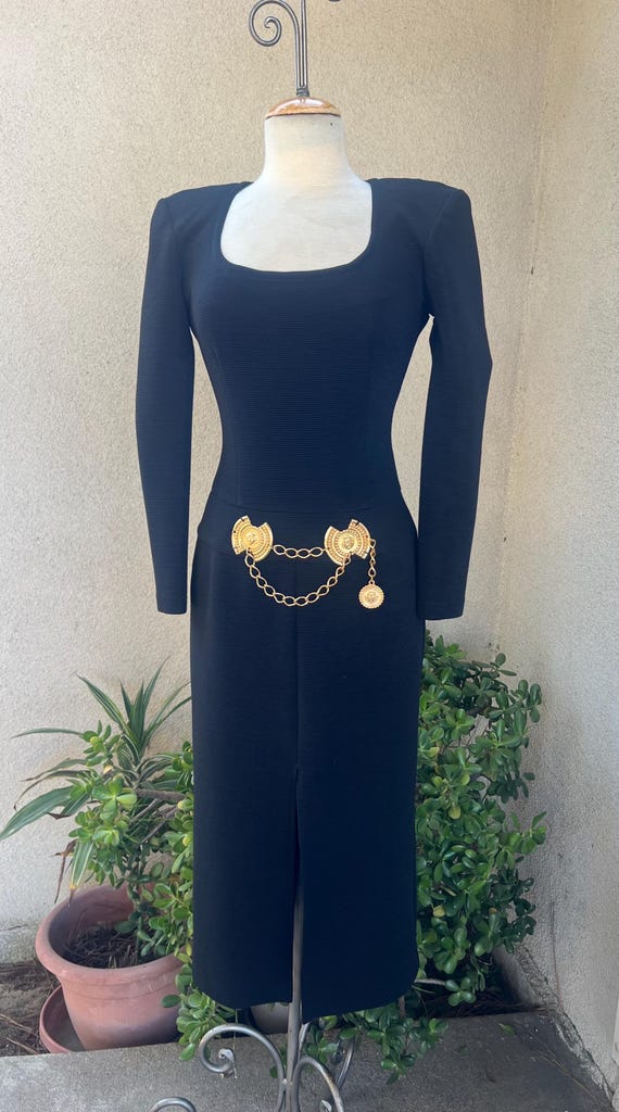green emerald velvet dress Joseph Ribkoff Black/Rose Gold Shimmer Puff Sleeve Wrap Dress Style 233750