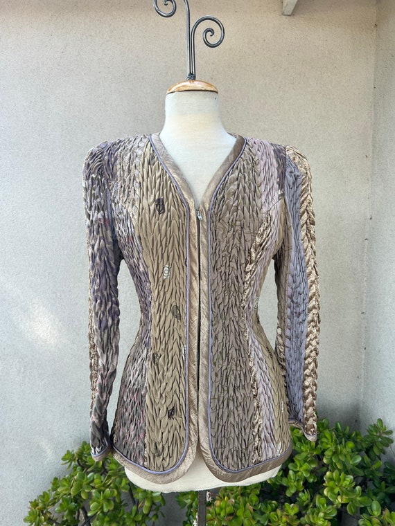 Vintage 80s Collection Jeanne Marc ruched jacket b