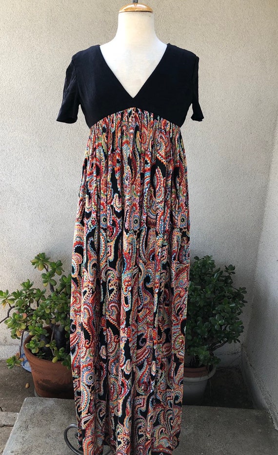 Vintage Gayle Kirkpatrick mod boho maxi dress bab… - image 4