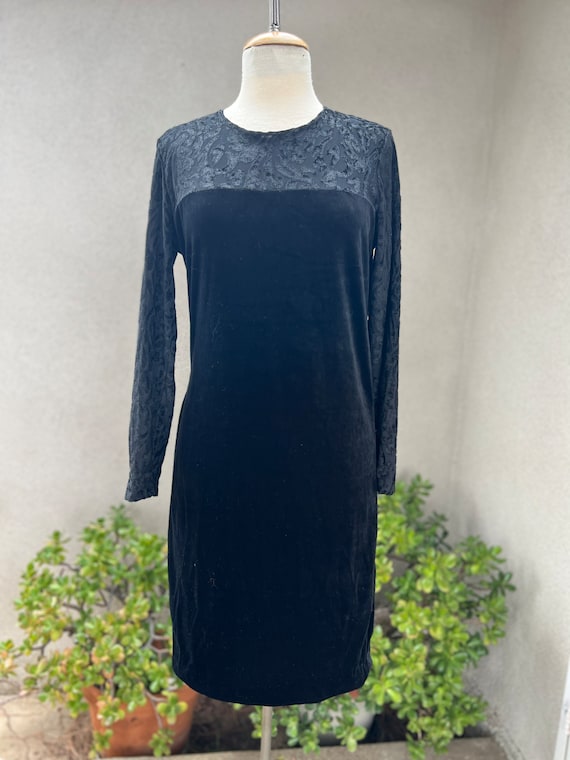 Velvet Hardware-Trimmed Sheath Dress