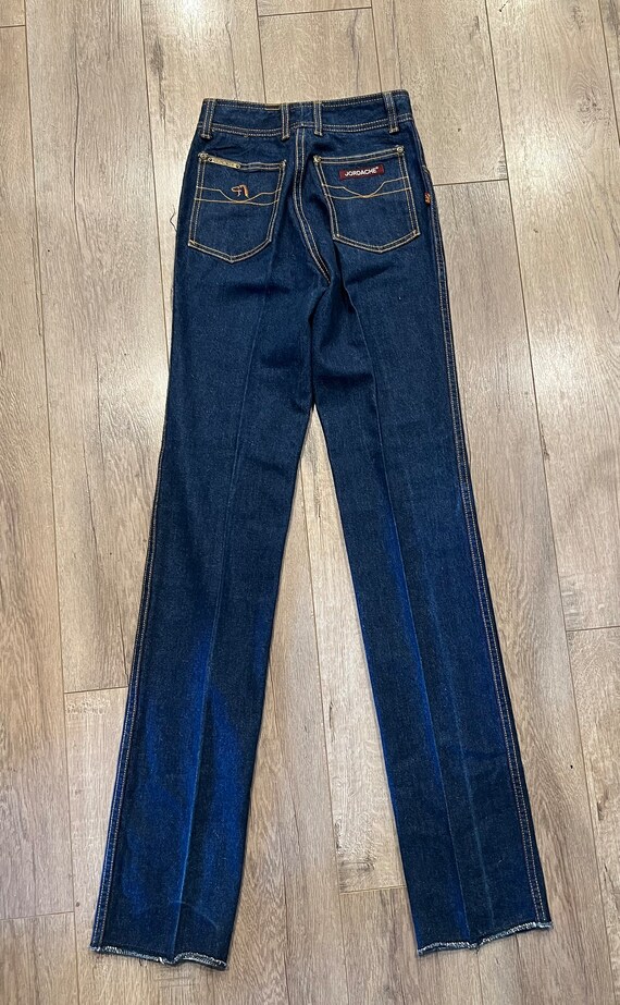 Vintage 70s Jordache blue jeans high waist size 2… - image 7