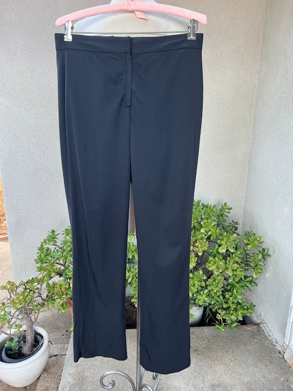 Vintage DKNY Black Nylon Pants: Straight Leg Ankle Length, Sz 8 - Etsy