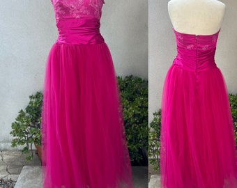 Vintage Jessica Mcclintock for Gunne Sax Raspberry Pink Long