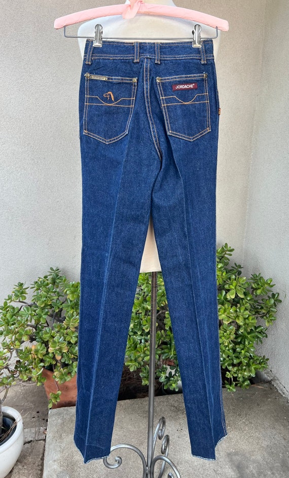 Vintage 70s Jordache blue jeans high waist size 2… - image 2