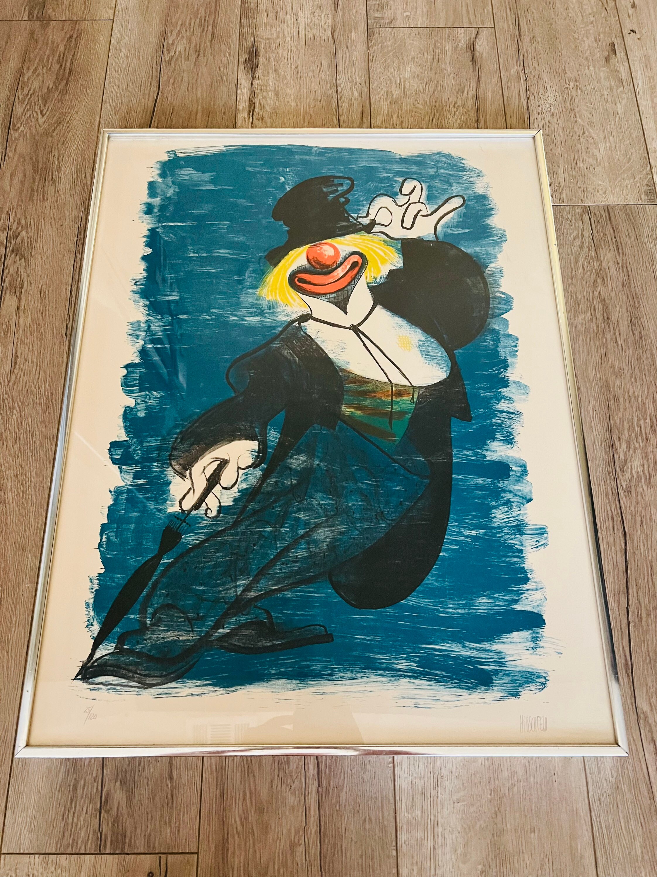 チロルアート　あい Vintage Al Hirschfeld (1903-2003) Litho Print Signed “the Clown