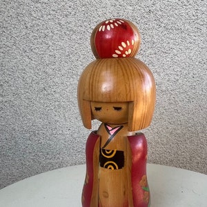 Vintage Japanese Kokeshi girl wood doll Creation Sosaku Hajime Miyashita 9 image 1