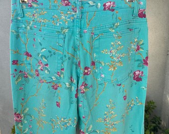 Vintage Cavalli Jeans Blues Floral Sz 29” Made in Italy Pockets