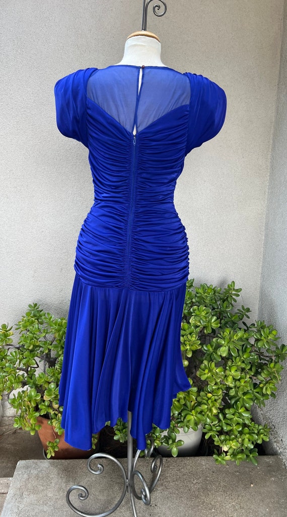 abby blue dress Abby Halter Mesh Maxi Dress Starlight Blue main image 1