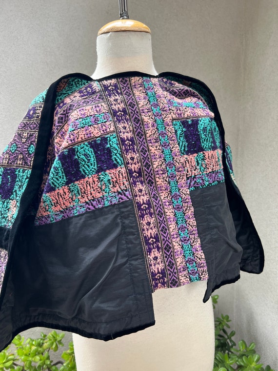 Vintage bohemian bolero jacket Guatemalan woven f… - image 8