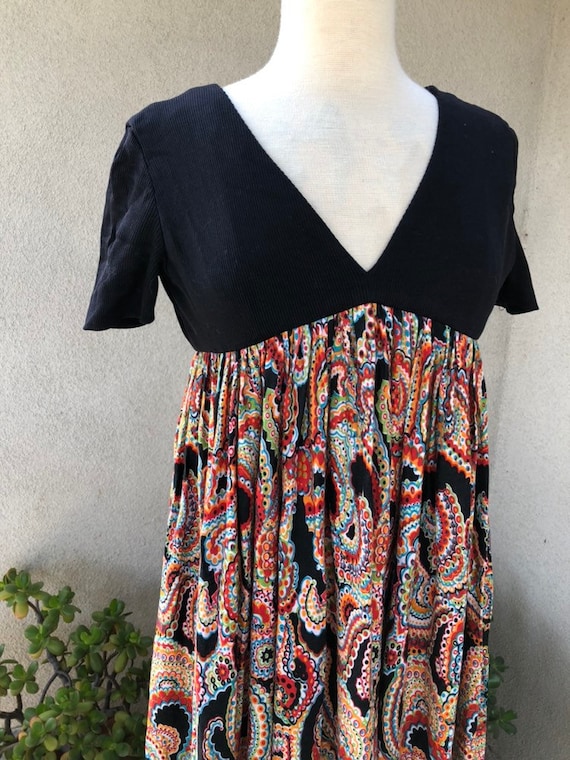 Vintage Gayle Kirkpatrick mod boho maxi dress bab… - image 2