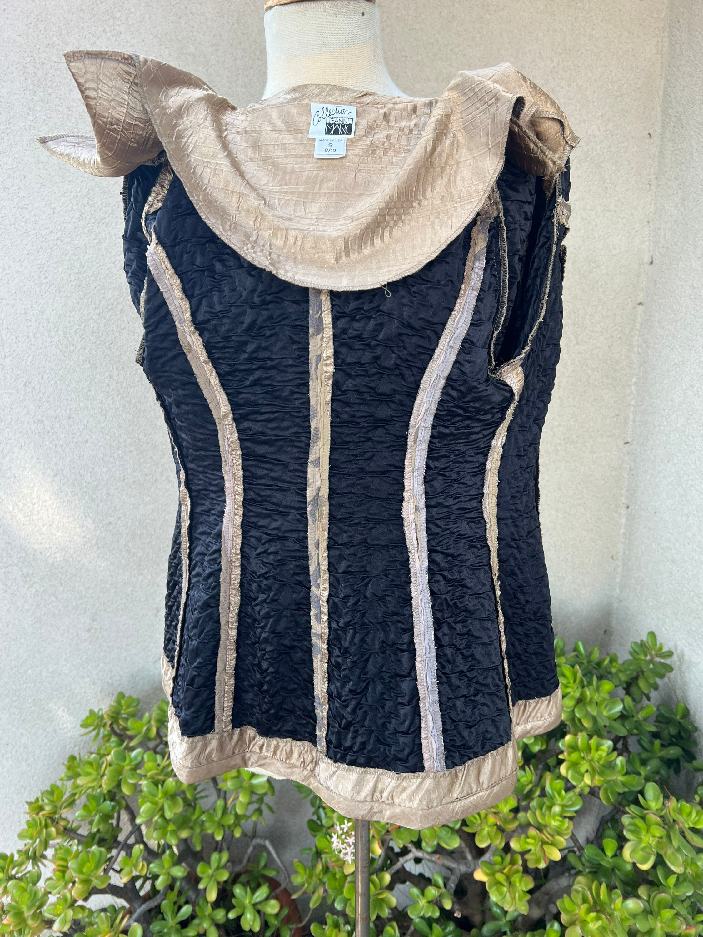 Lochie - 80s vintage Jeanne marc ジャケット Vintage 80s Collection Jeanne Marc Ruched Jacket Beige Grey Bronze