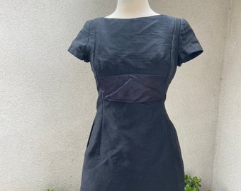 Vintage Wounded Bird cocktail black dress by Abbott East sz XS.