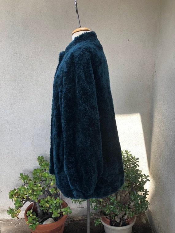 SALE Vintage faux fur curly knobby short jacket l… - image 3