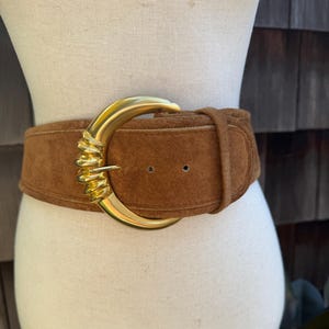 Vintage Taiwan R.O.C. Brown Leather Braided Belt Large Western Retro Festival Vintage Braided Brown Leather Rope Belt Silver Tone Buckle  main image 4