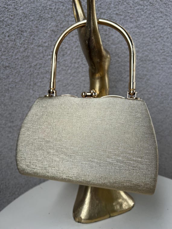 Vintage gold fabric box - Gem