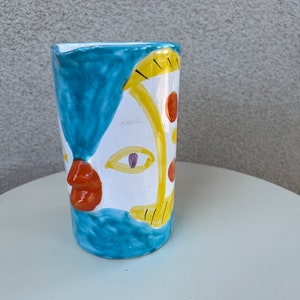 Vintage contemporary Kissing Fish pottery pitcher by Macys NWT image 3