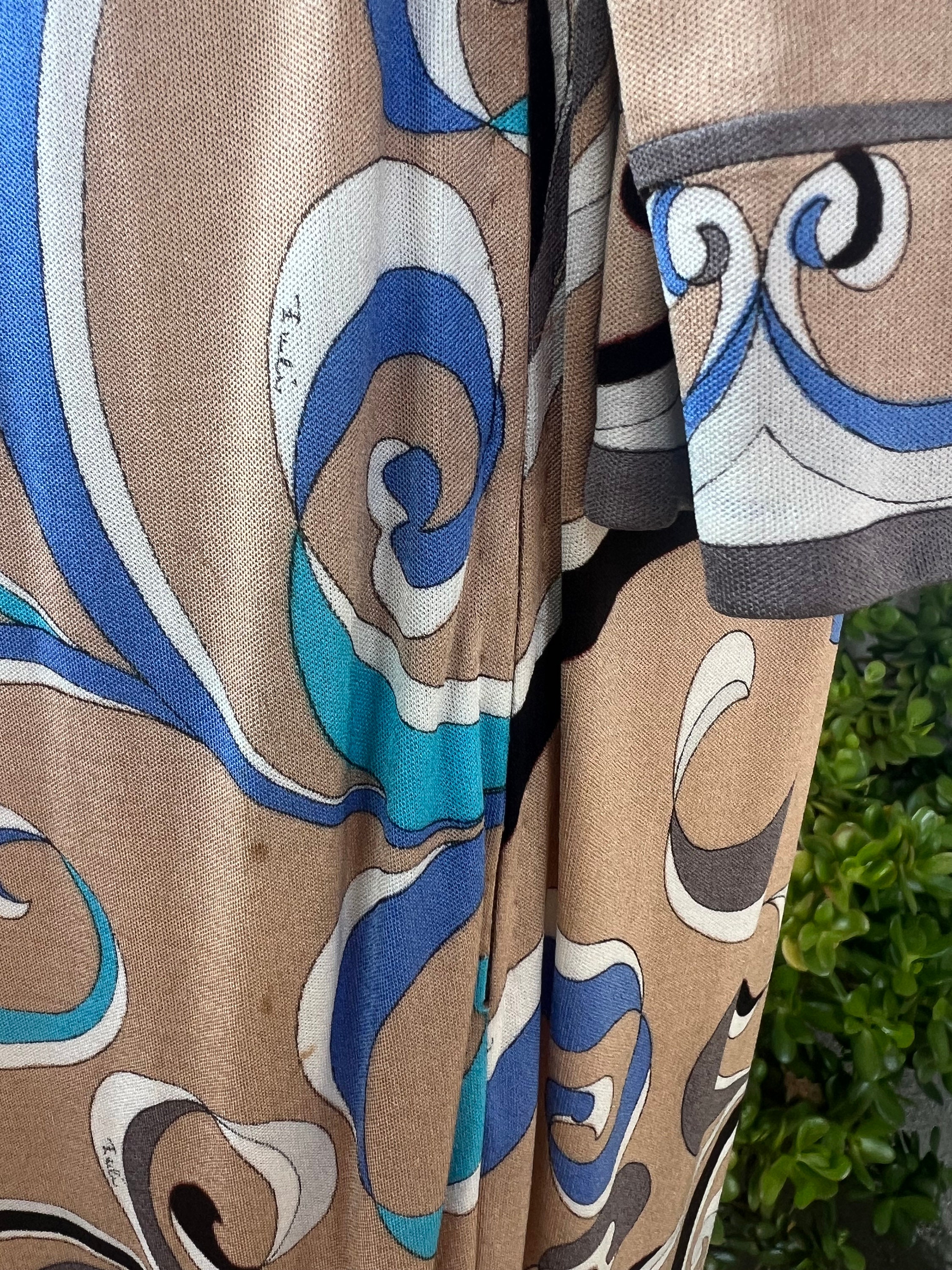 70年代ヴィンテージ エミリオ・プッチ マキシドレス：シルク混