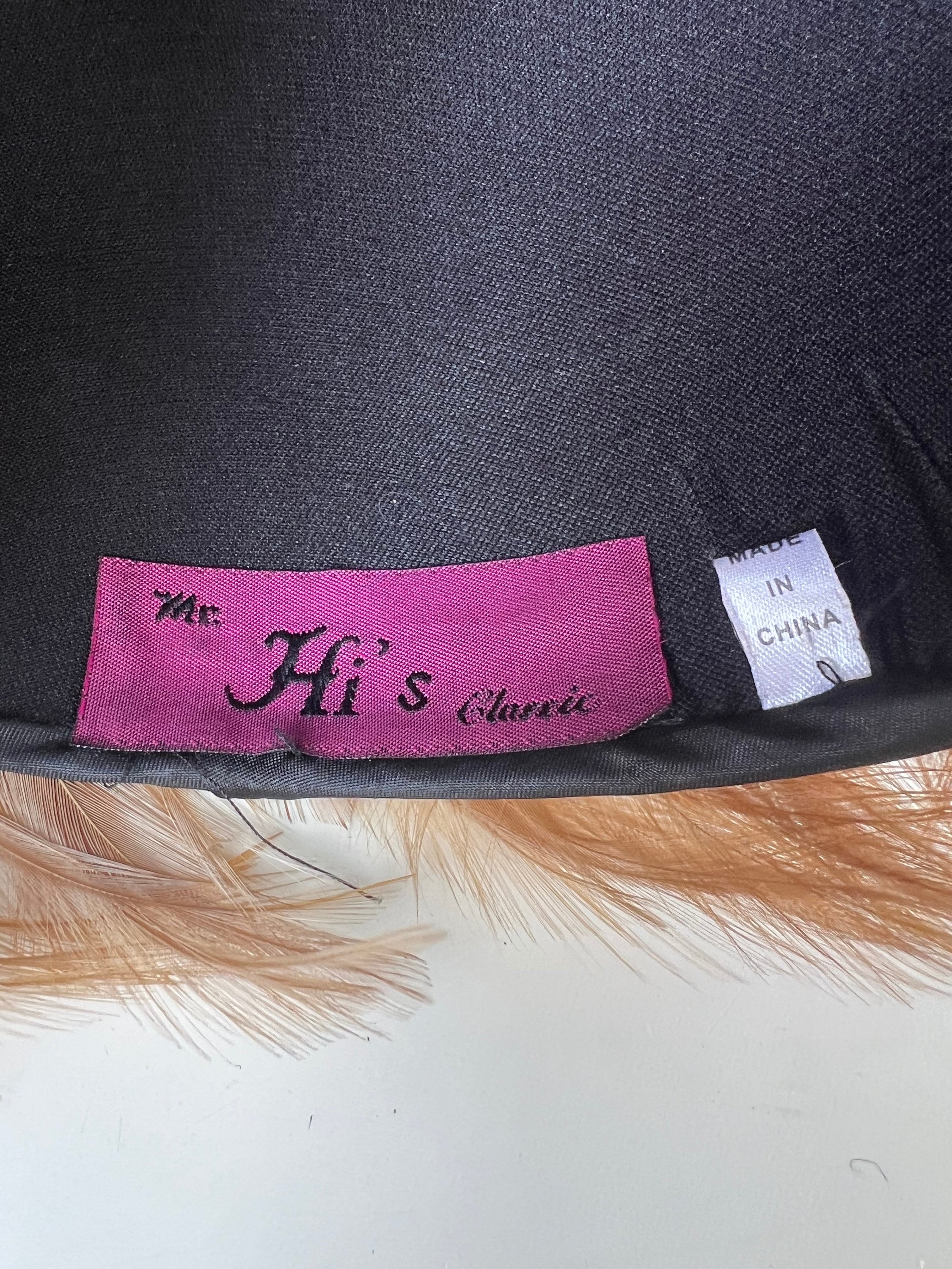 Vintage Feather Rhinestone Cap Casque Hat - Mr. Hi