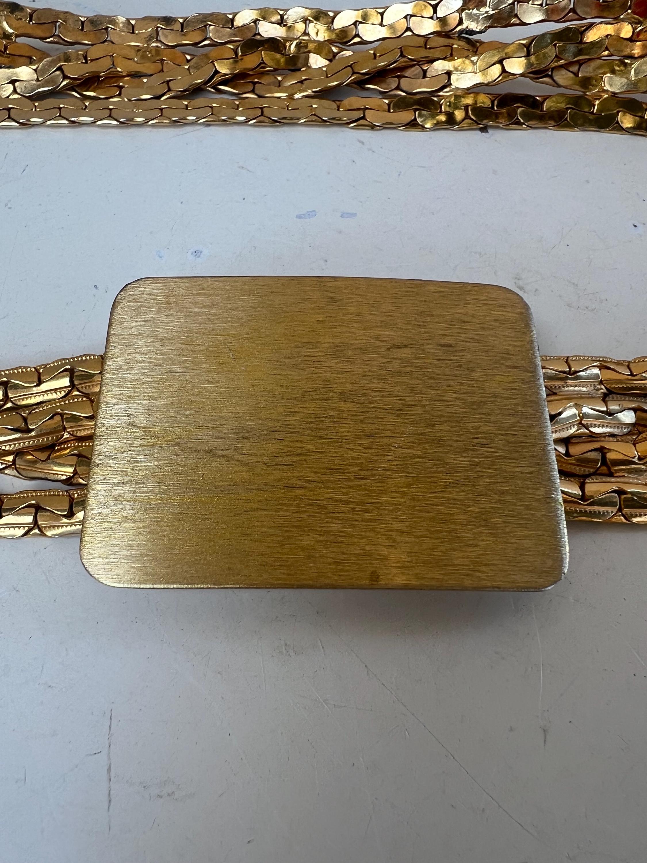Vintage Gold Tone Belt Multi Stands Fits 30” by Christian  display picture 1