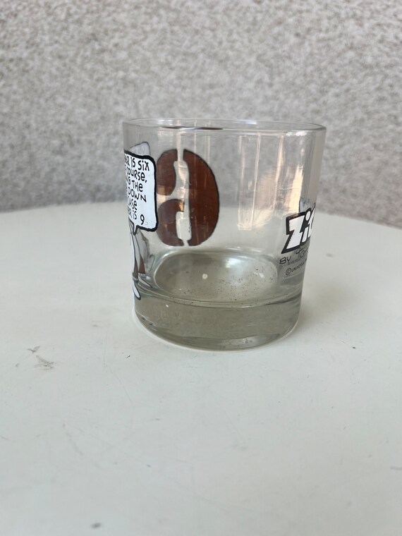 Vintage 1977 Ziggy #6 Rock Glass by Tom Wilson for Universal Press 