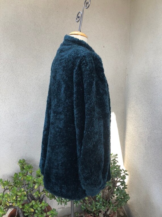 SALE Vintage faux fur curly knobby short jacket l… - image 5