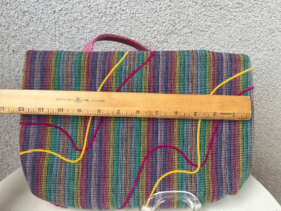 Vintage Carlos Fiori shoulder handbag multicolore… - image 6