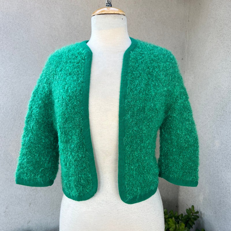 40's Emerald Green Short Sleeve Sweater main image 1