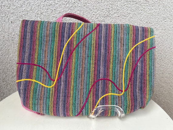 Vintage Carlos Fiori shoulder handbag multicolore… - image 2