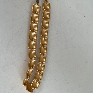 Vintage 80er Jahre Anne Klein Halskette Choker mit goldfarbenen Quadraten Bild 8