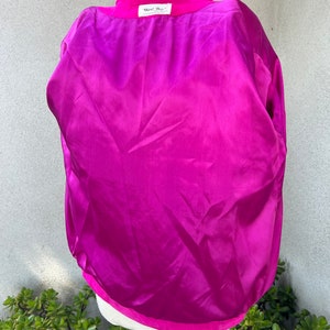 Vintage West Bay Sport Leather jacket fuchsia pink soft lambs suede Sz 6 image 8