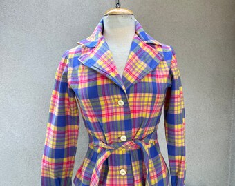 pastel plaid jacket