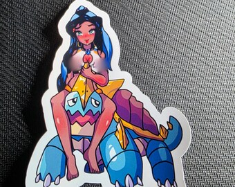Nessa Turtle Ride Pokémon NSFW Hentai vinylklistermärke