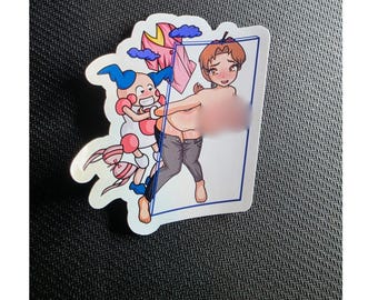 Ashs mamma Mr Mime Pokémon NSFW hentai vinylklistermärke