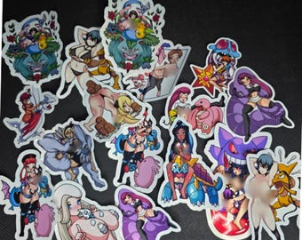 17 Pokémon NSFW Hentai vinylklistermärken!!!