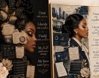 Black Woman Leadership Prints, Faith Executive Office Decor (Digital Download)