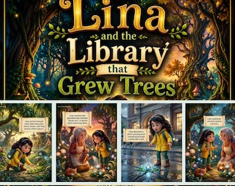 Libro de cuentos: Lina y la biblioteca que hacía crecer árboles