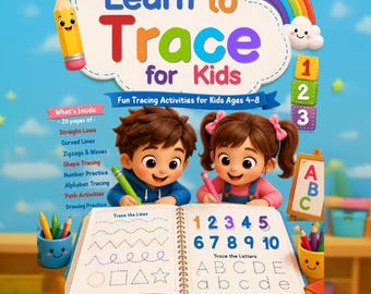Aprende a trazar para niños: Cuaderno de actividades divertidas para practicar el trazo