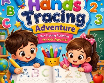 Little Hands Tracing Adventure: 50 divertidas actividades de trazo para niños de 4 a 8 años.
