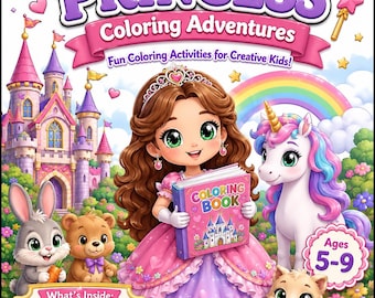 Aventuras mágicas de princesas para colorear