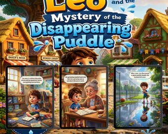 Libro de cuentos: Leo y el misterio del charco que desaparece